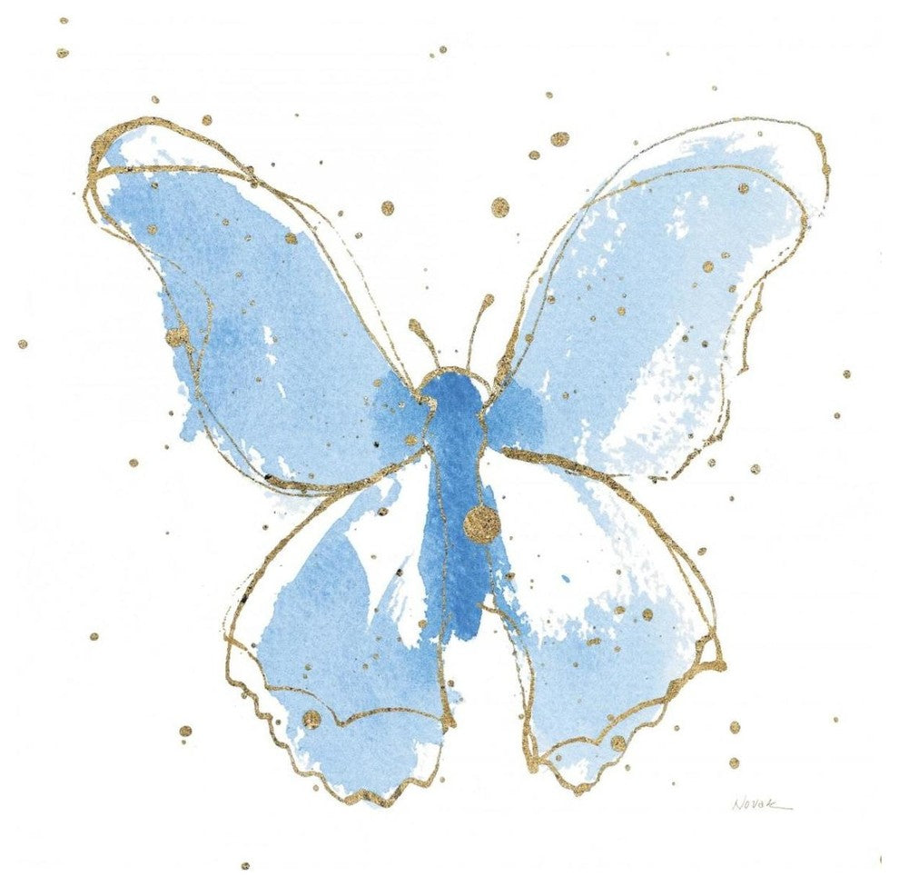 "Gilded Butterflies II" Digital Paper Print by Shirley Novak, 26"x26"