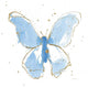 "Gilded Butterflies II" Digital Paper Print by Shirley Novak, 26"x26"