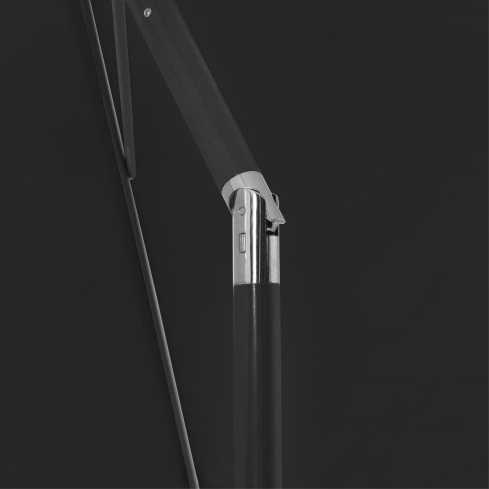 Vidaxl Beach Umbrella Black 70.9"x47.2"