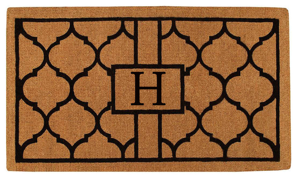 Pantera Monogram Doormat, Extra-Thick 3'x6', Letter H