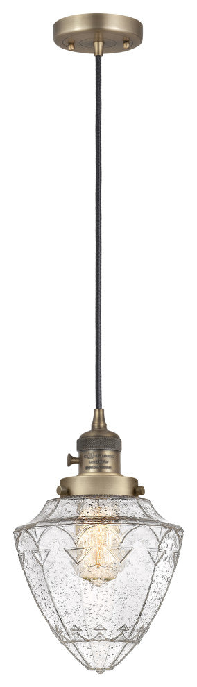 Innovations 201CSW-BB-G664-7-LED 1 Light Pendant, Switch, Brushed Brass