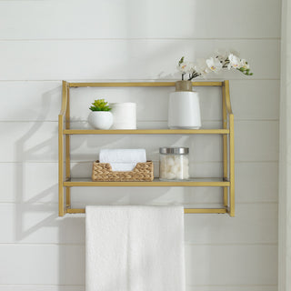 Aimee Wall Shelf, Gold