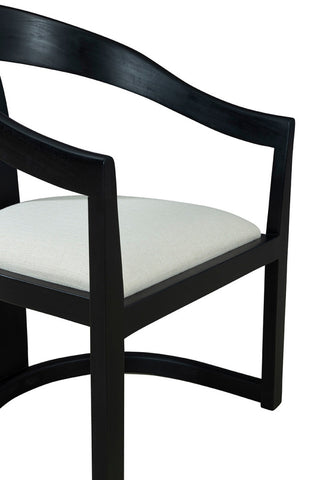 Salida Mahogany Upholstered Dining Chair, Black