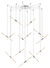 Sonneman 2895-J20 Ballet 28"W Chandelier - Bright Satin Aluminum