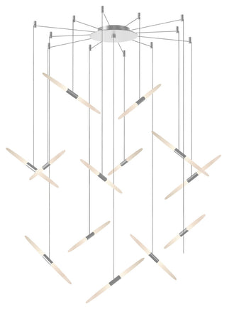 Sonneman 2895-J20 Ballet 28"W Chandelier - Bright Satin Aluminum