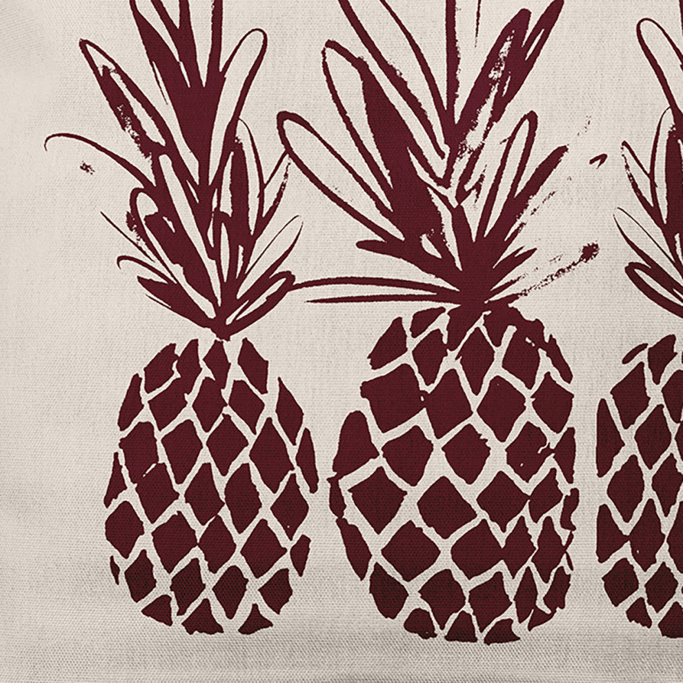 16" x 16" Pineapples Decorative Throw Pillow, Pomegranate