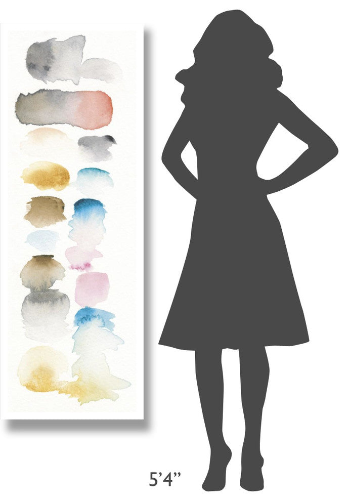 "Watercolor Swatch Panel I Bright" Digital Paper Print by Elyse DeNeige, 20"x56"