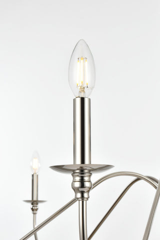 Living District Rohan 54" Chandelier in Polished Nickel