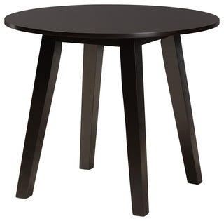 Everly Dark Brown Faux Leather 5-Piece Dining Set