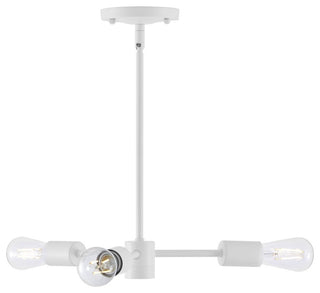 Geneva 3-Light Sputnik Chandelier With LED Bulbs, White
