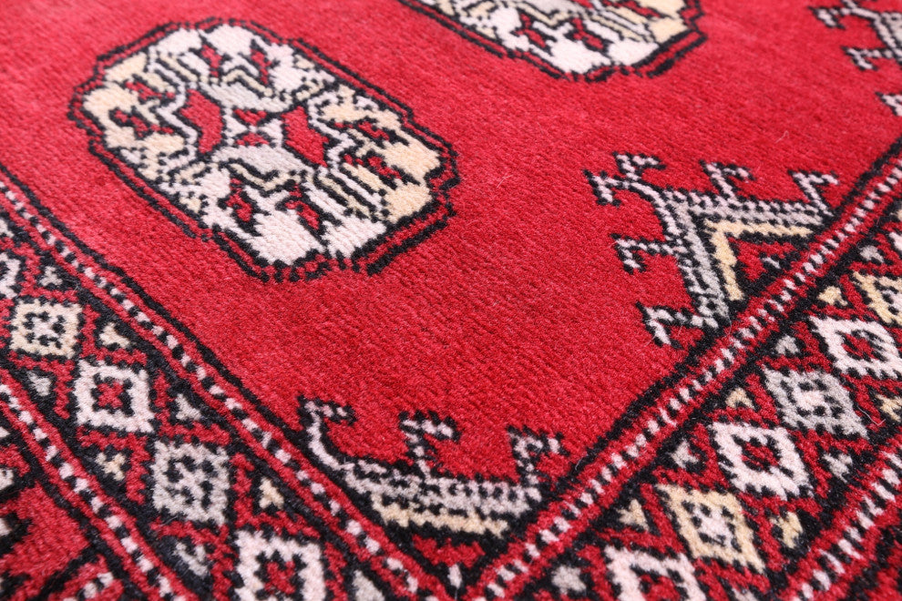 Signed Silky Bokhara Handmade Wool Runner Rug 2' 7" X 9' 10" - Q13782