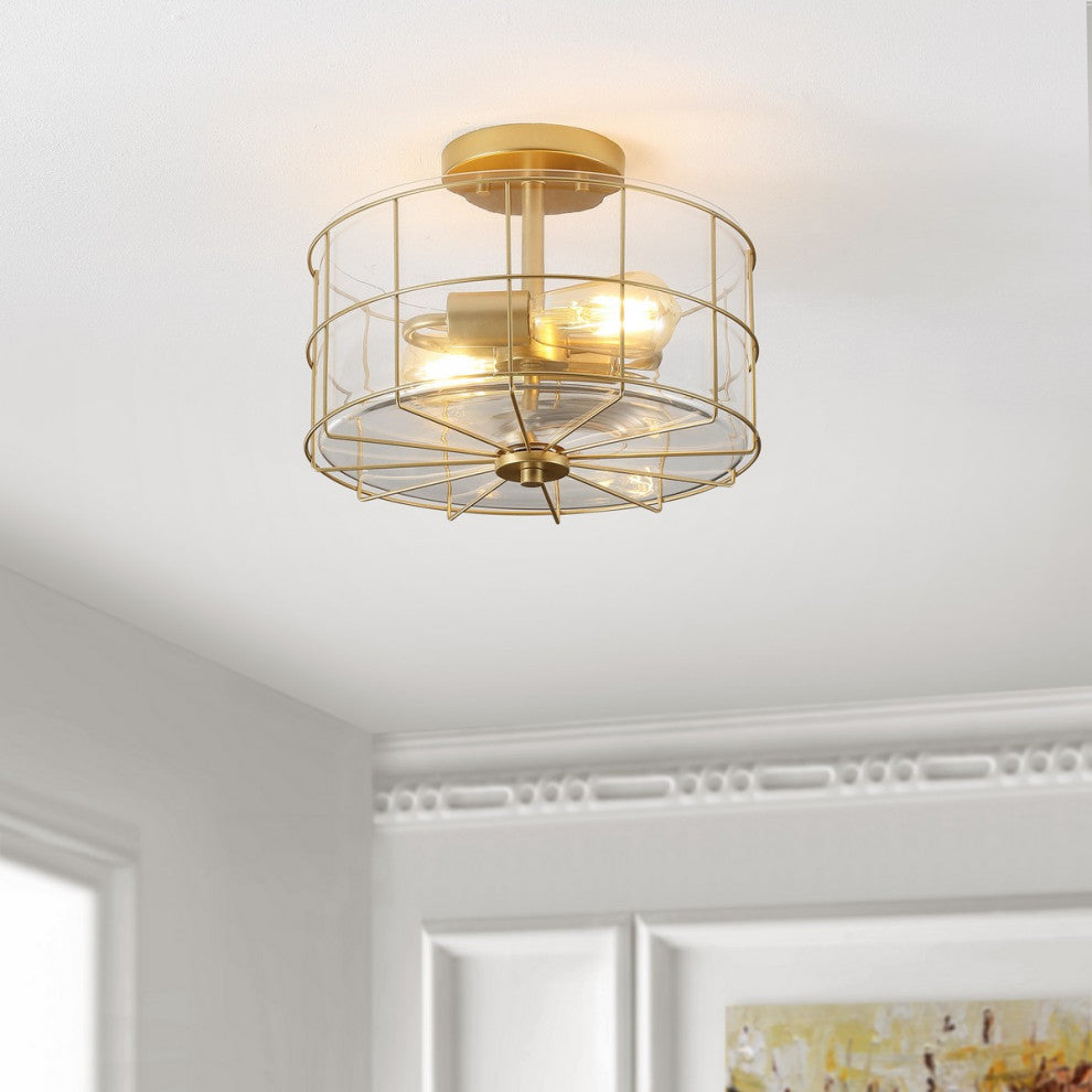 Safavieh Hannes Flush Mount Brass