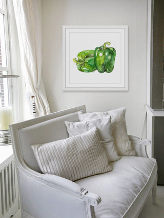 "Bell Peppers" Framed Print by Rachel Byler