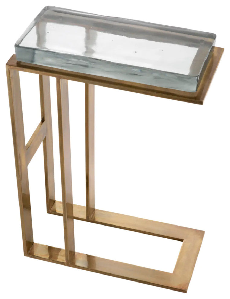 Vintage Brass End Table, Eichholtz Pierre