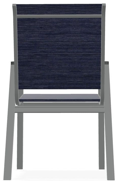 Bazza Sling Stackable Outdoor Dining Chair, Collect Indigo/Graphite