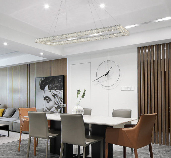 LED Rectangular Chrome Lighting Fixture
