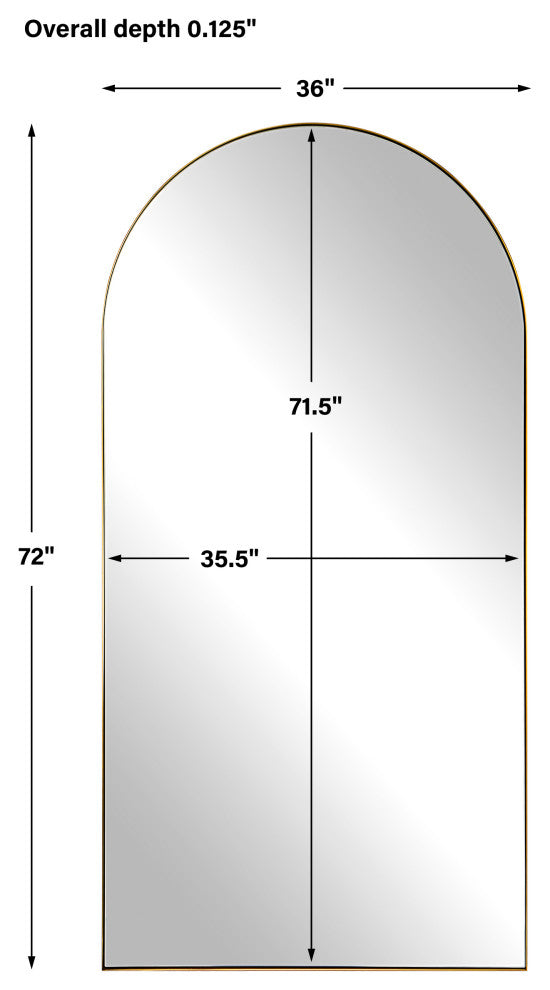 Uttermost Crosley Antique Brass Arch Mirror