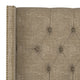 Monarch Twin Tufted Wingback Bed, Zuma Linen