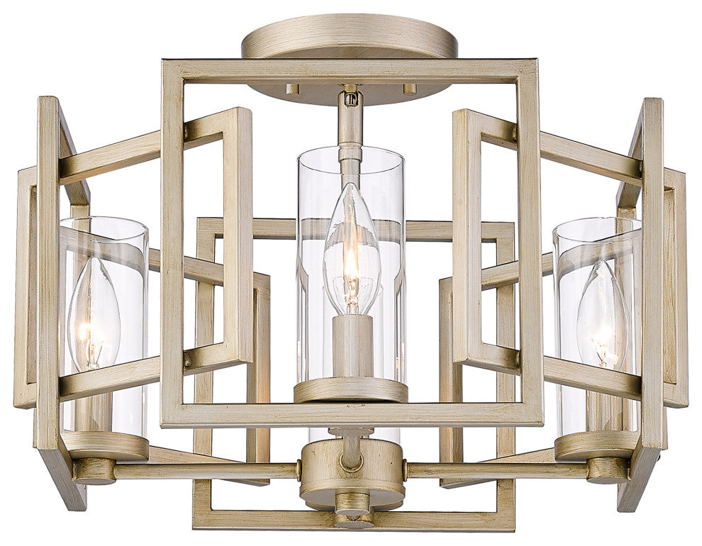 Marco Flush Mount White Gold