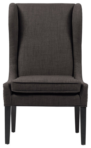 Madison Park Garbo High Winged Dining Chair, Dark Grey