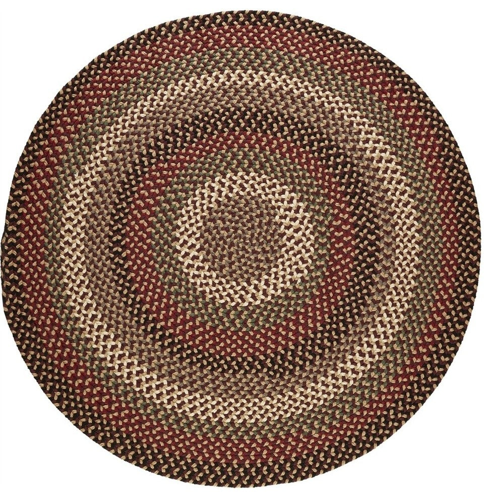 Rhody Rug Mayflower Rug, Sangria, 8' Round