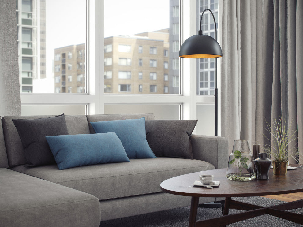 Kenroy 35348BL 1-Light Floor Lamp, Dimitri