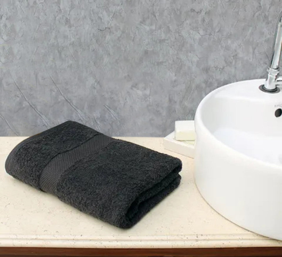 Organic Cotton Feather Touch Quick Dry Hand Towel, Sharkskin Grey, Pack of 24