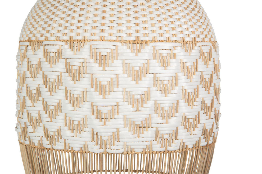 Wicker,  Polyrattan Tulip Chevron Pendant Lamp