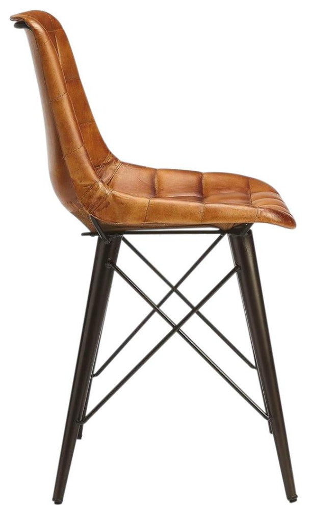 Industrial Leather Chair by Butler Specialty