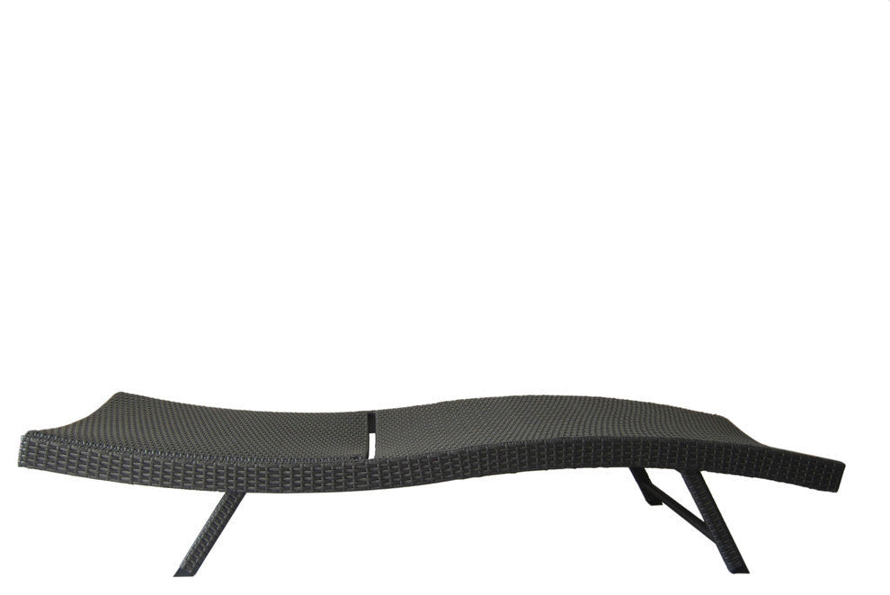 GDF Studio Arthur Outdoor Wicker Chaise Lounges, Gray, Set of 2