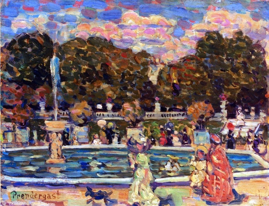 Maurice Prendergast Luxembourg Gardens, 21"x28" Wall Decal