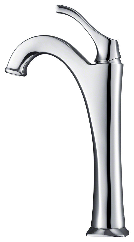 Kraus Arlo Single Handle Vessel Faucet, Pop Up Drain, Chrome, Set of 2