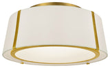 Crystorama FUL-905-GA, 3-Light Ceiling Mount, Antique Gold