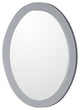 Arlo Oval Framed Mirror, Light Gray