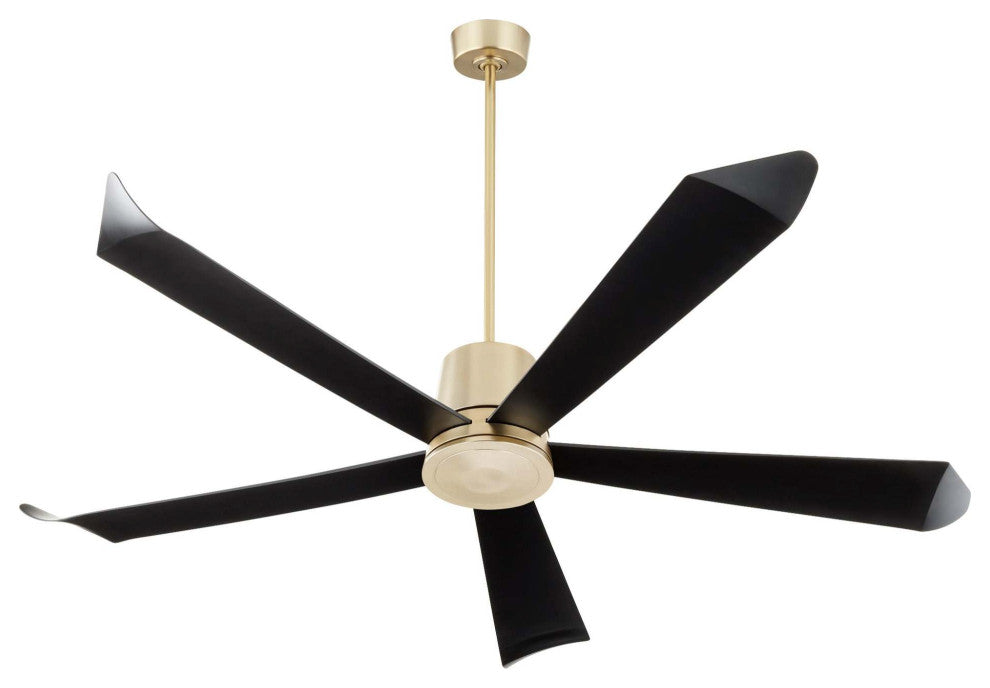 Quorum International 82725 Rova 72" 5 Blade Indoor / Outdoor - Aged Brass