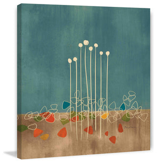 "Scandinavian River Rocks" Painting Print on Canvas by Evelia