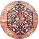 Ahgly Company Indoor Round Traditional Area Rugs, 4' Round
