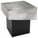 Palladium Textured Metal End Table, Silver