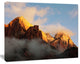 Foggy Hills in Zion National Park, Oversized Landscape Canvas Art, 20"x12"