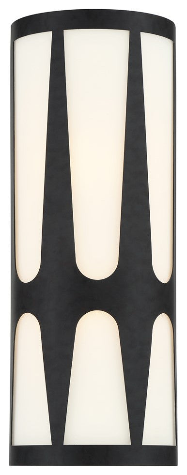 Crystorama Royston 2 Light Wall Sconce ROY-802-BK, Black