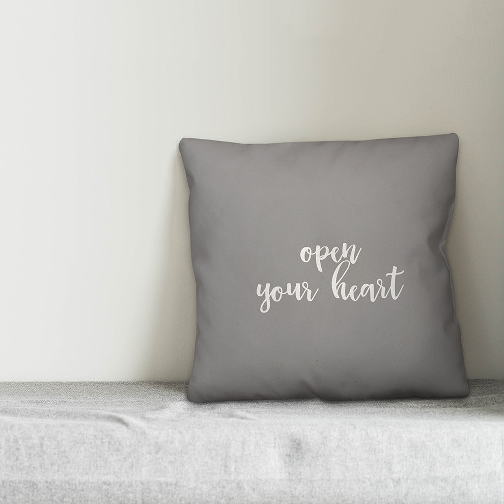 Open Your Heart 16x16 Throw Pillow Cover
