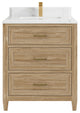 Santa Monica 30 Single Sink Bath Vanity in Whitewashed Teak 1.5" Empira Quartz