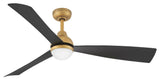 Hinkley Una LED Ceiling Fan, Heritage Brass, 56"