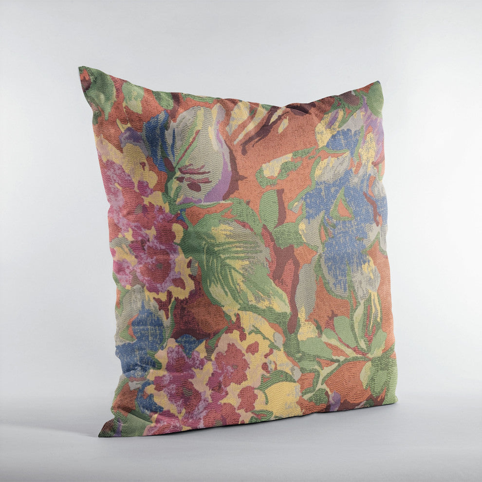 Plutus Multi-Color Garden Floral Luxury Throw Pillow, 20"x30"