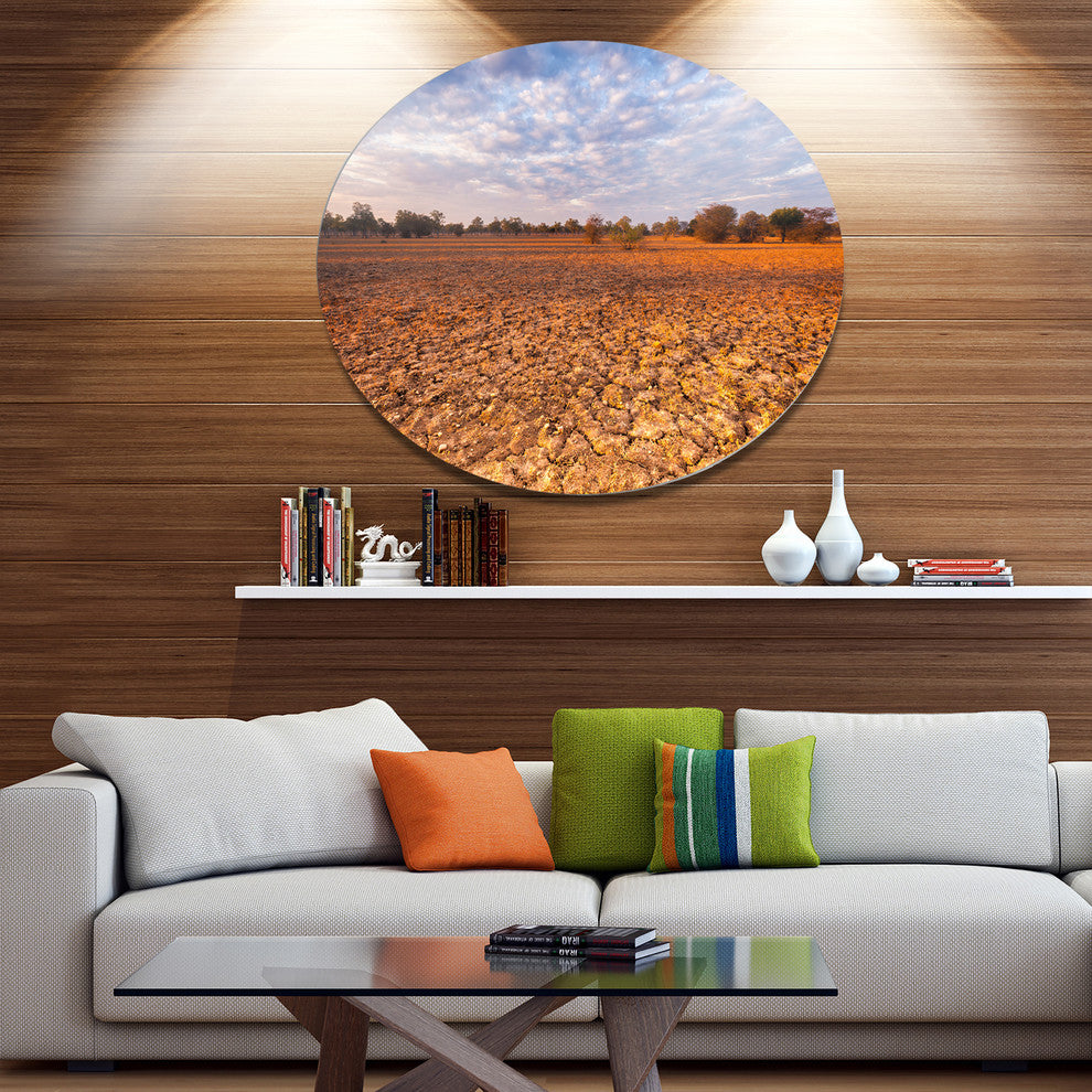 Amazing View Of African Landscape, Landscape Round Wall Art, 11"