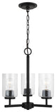 Oslo 3-Light Chandelier, Midnight Black