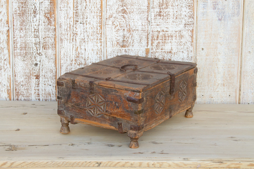Antique Tribal Carved Swat Valley Box