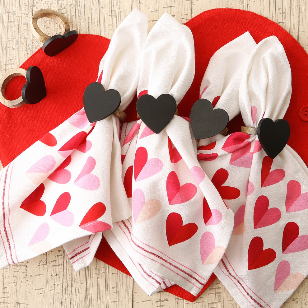 Heart Chalkboard Napkin Ring (Set of 6)