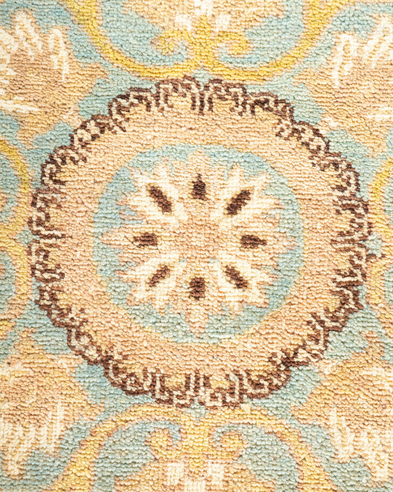 Eclectic, One-of-a-Kind Hand-Knotted Area Rug Light Blue, 8'0"x9'7"