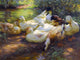 Tile Mural, Ducks On the Riverbank By Alexander Koester River Lake Birds Glossy